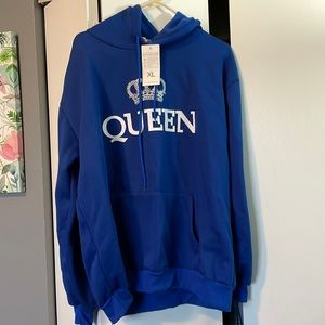 Blue never worn before Queen Hoodie